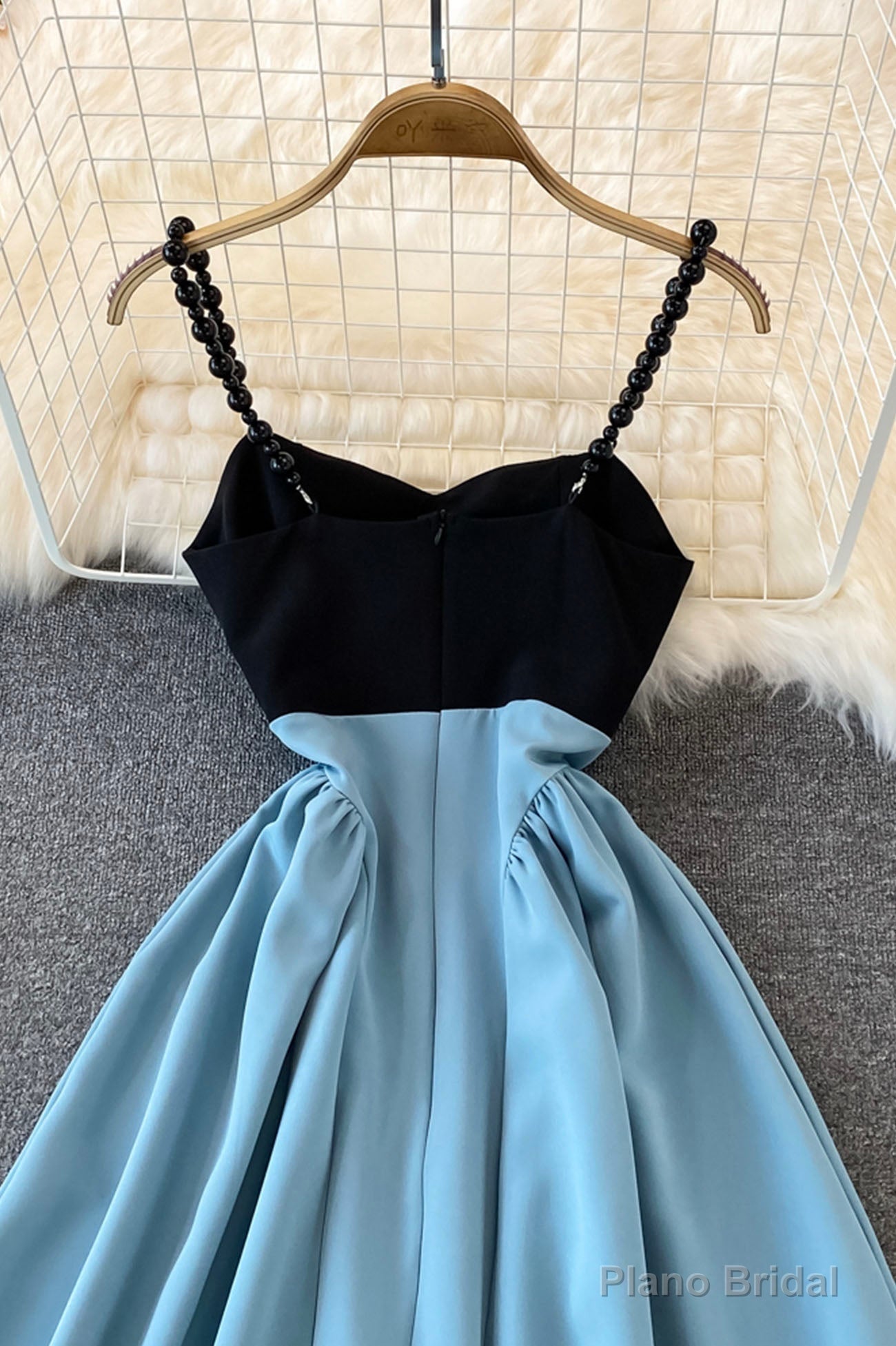 Blue A-Line Short Dress