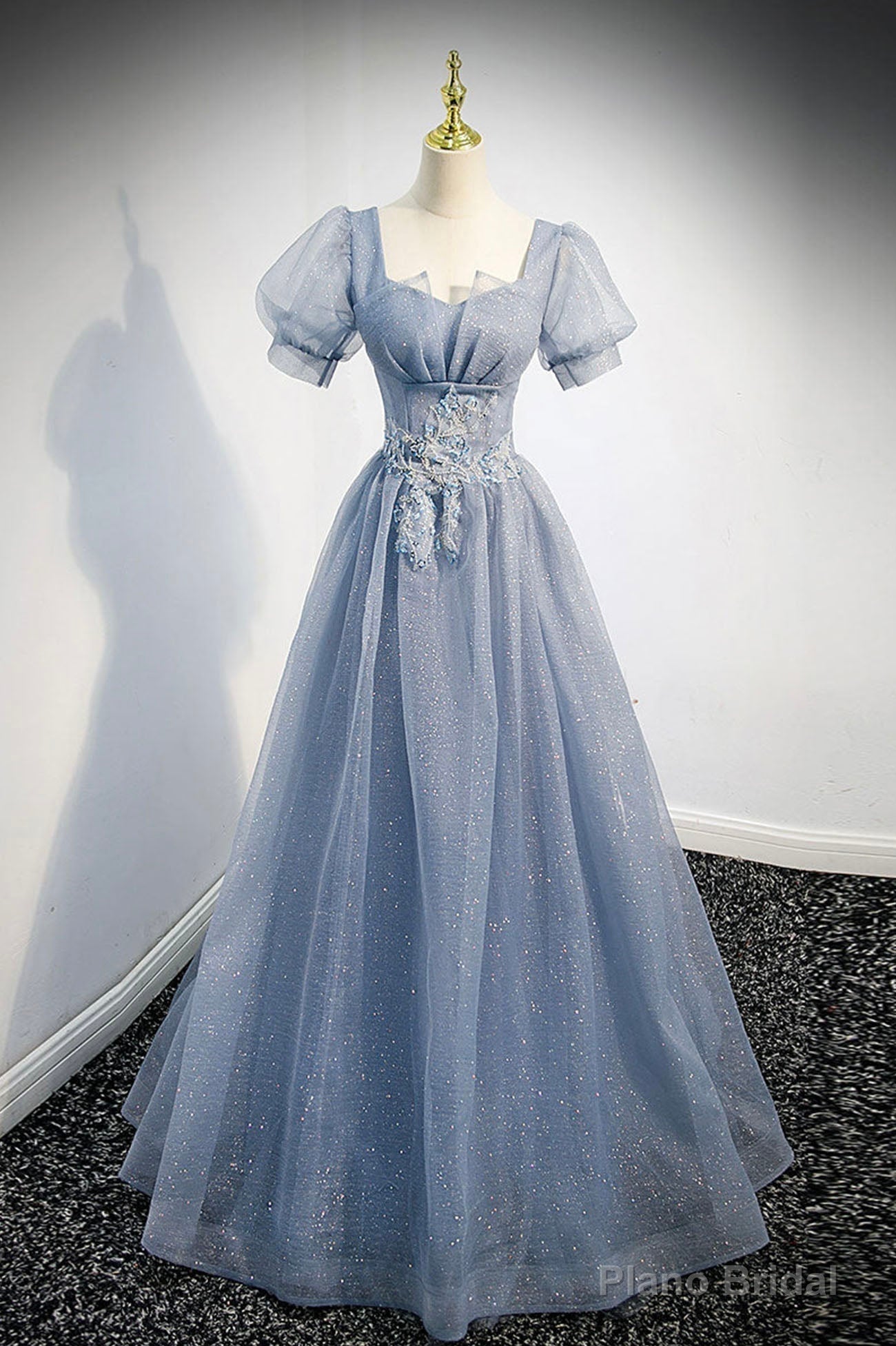 Cute Tulle Lace Long Prom Dresses, A-Line Evening Party Dresses Main image
