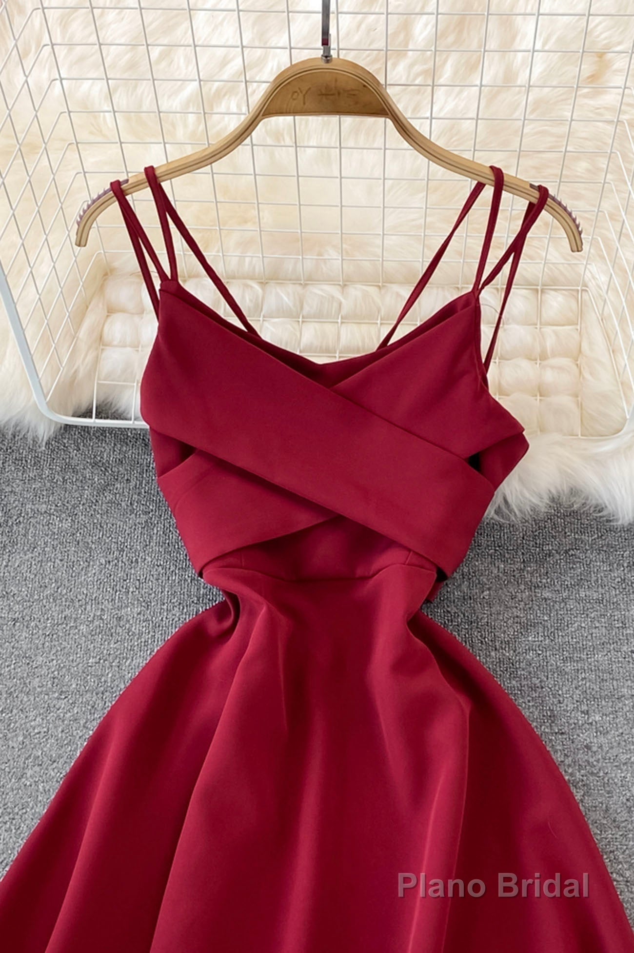 Cute V-Neck Short Dresses, A-Line Fashion Dresses Secondary image