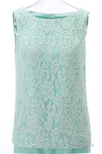 Aqua Three-Piece Chiffon Mother of the Bride Pant Suits