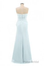 Pink Strapless Ruffled Mermaid Long Bridesmaid Dresses