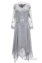 Dusty Pink Two-Piece V-Neck Appliques Mother of the Bride Dresses