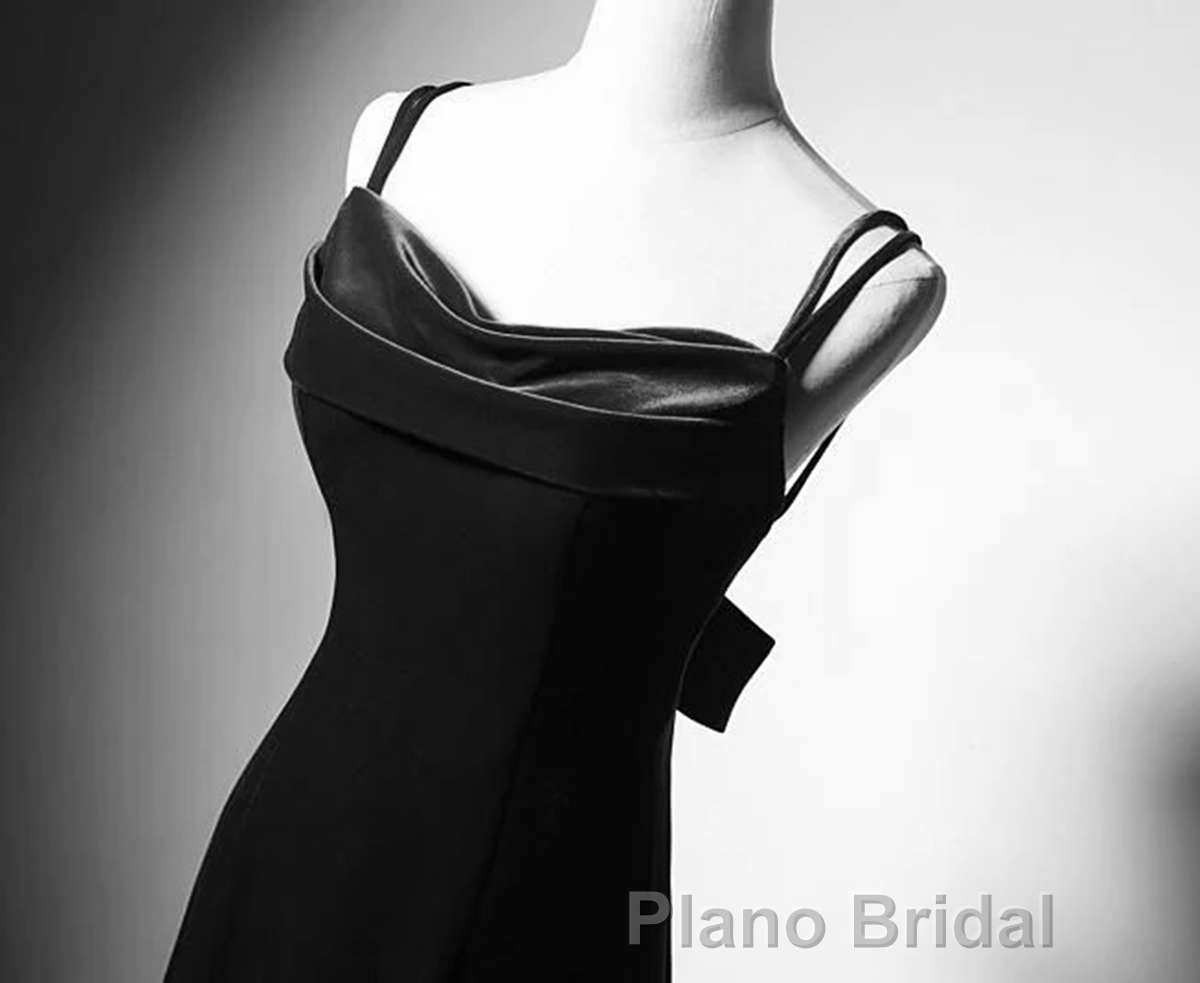 Black Straps Velvet Low Back Long Prom Dresses, Black Velvet Evening Dresses Formal Prom Dresses