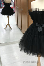 Hot Pink A-line Short Tulle Party Dresses