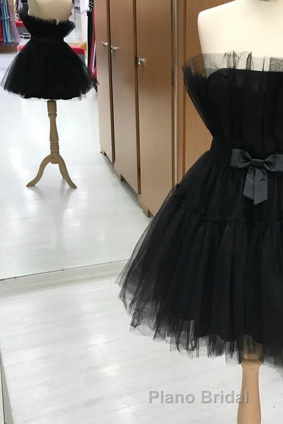 Hot Pink A-line Short Tulle Party Dresses