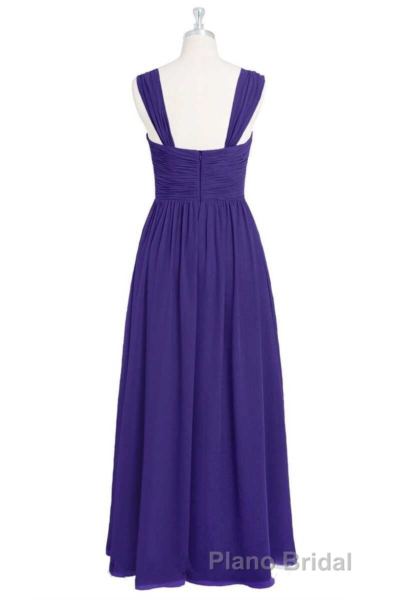 Purple Sweetheart Banded Waist Long Bridesmaid Dresses Secondary image