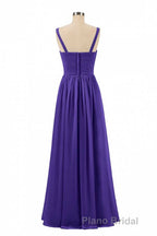Purple Chiffon Sweetheart Straps A-Line Bridesmaid Dresses