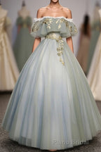 Green Tulle Lace Long Formal Prom Dresses, Green Tulle Sweetheart Dresses