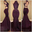 2025 Halter Sexy Sequined Mermaid Backless Bandage Prom Dresses