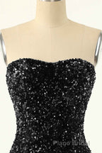 Royal Blue Sequin Strapless Mini Homecoming Dresses