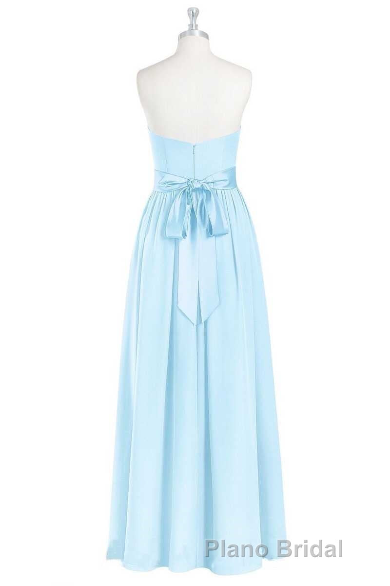 Light Blue Sweetheart A-Line Bridesmaid Dresses with Slit