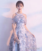 Gray Lace Long Prom Dress Gray Lace Bridesmaid Dress