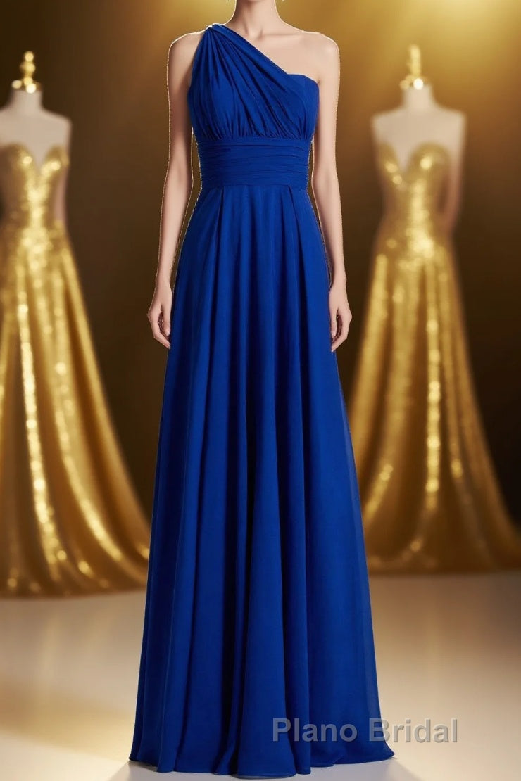 Royal Blue A-line Chiffon Long Convertible Bridesmaid Dresses Main image