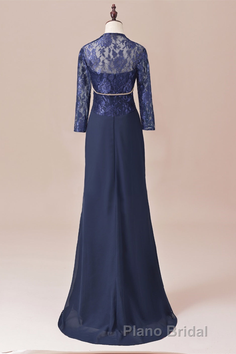 Navy Blue Two-Piece Sweetheart Ruffled Long Mother of the Bride Dresses Secondary image