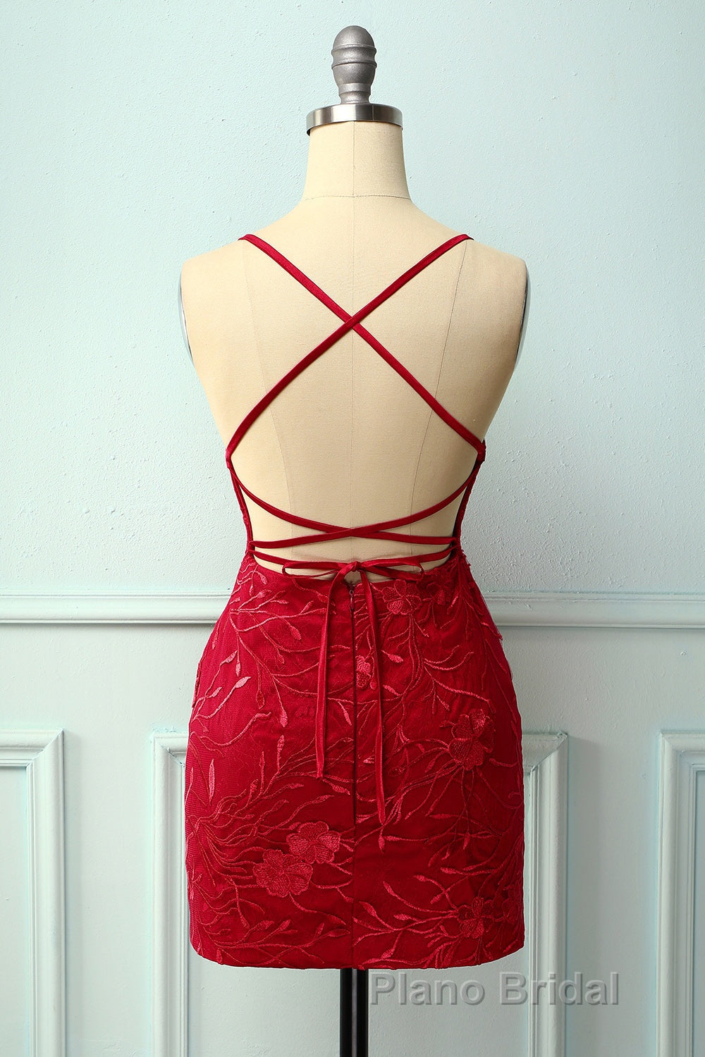 Light Blue Tight Hoco Dresses with Appliques