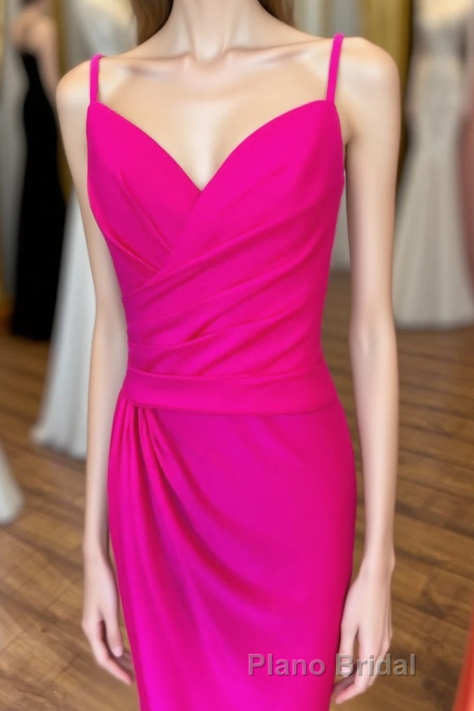 Orange Surplice Neck Backless Long Prom Dresses