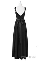 Lavender Chiffon V-Neck Backless Long Bridesmaid Dresses