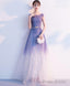 Unique Tulle Long Prom Dress Tulle Long Evening Dress