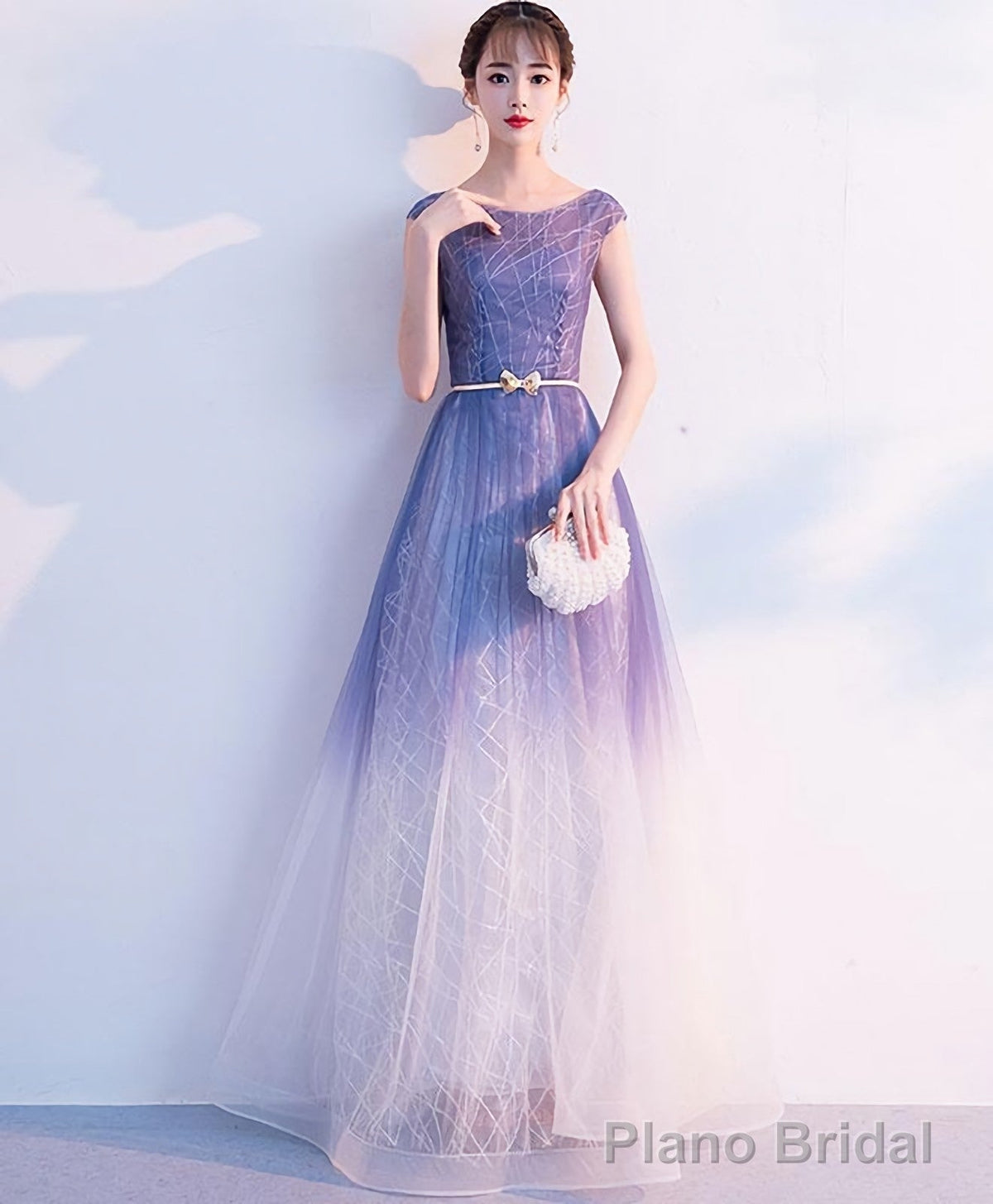 Unique Tulle Long Prom Dress Tulle Long Evening Dress Main image