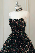 Stylish Sequins Long Prom Dress, A-Line Party Dress