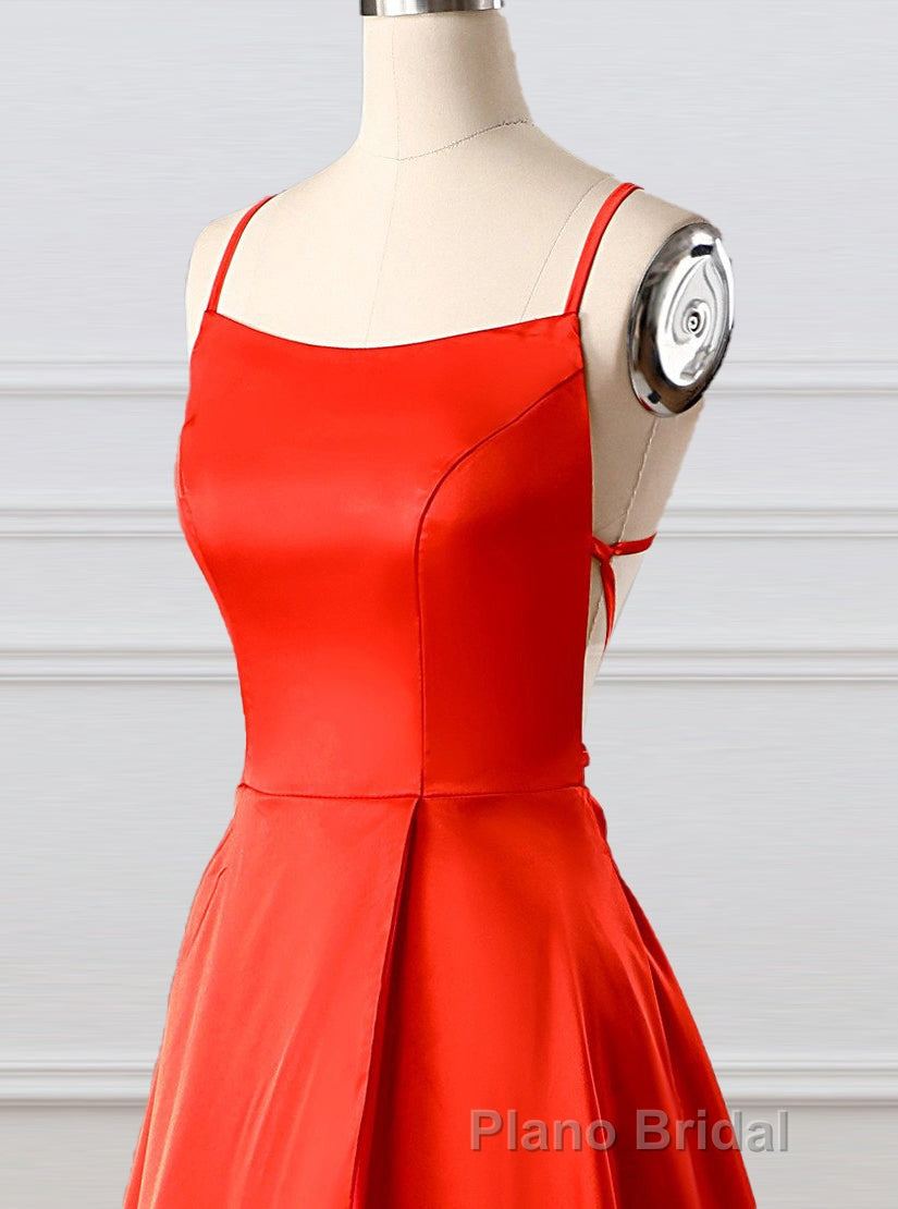 A-Line Formal Prom Dresses Side Split Evening Dresses