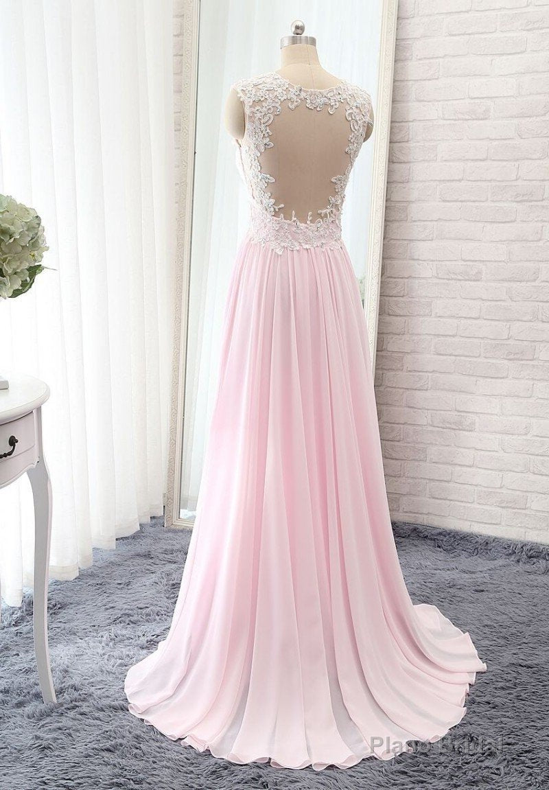 Chiffon Princess/A-Line Pale Pink Prom Dresses Main image