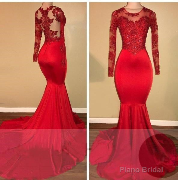 2025 Red Mermaid Prom Dresses Main image