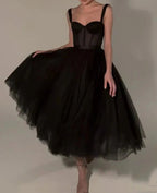 Black Fashion Sweetheart Neck Long Tulle Teen Formal Prom Dresses Tulle Formal Dresses Formal Evening Gown Graduation Party