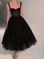 Black Fashion Sweetheart Neck Long Tulle Teen Formal Prom Dresses Tulle Formal Dresses Formal Evening Gown Graduation Party