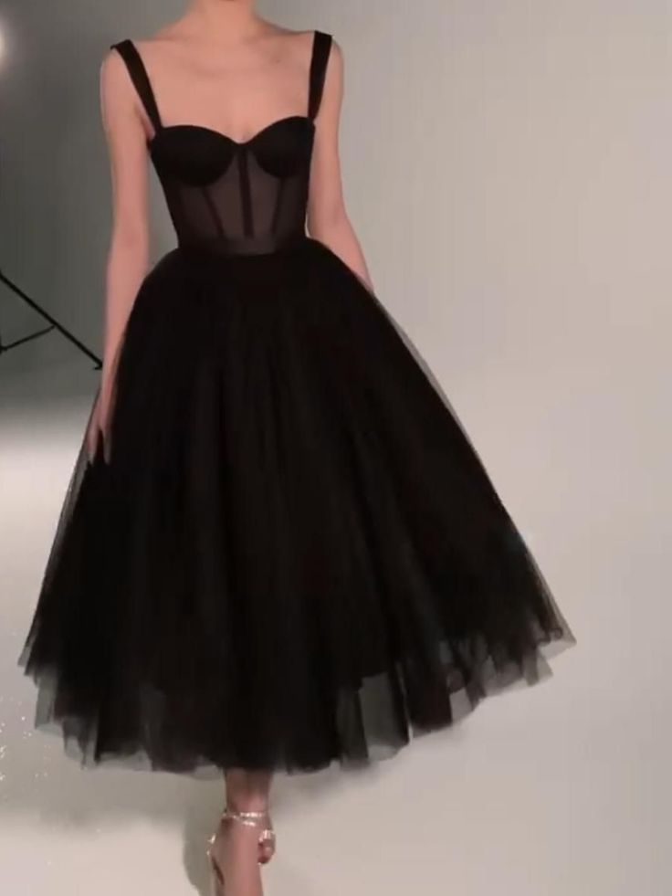 Black Fashion Sweetheart Neck Long Tulle Teen Formal Prom Dresses Tulle Formal Dresses Formal Evening Gown Graduation Party