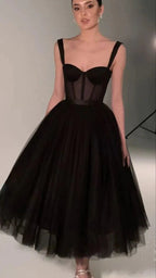 Black Fashion Sweetheart Neck Long Tulle Teen Formal Prom Dresses Tulle Formal Dresses Formal Evening Gown Graduation Party