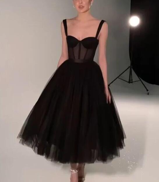 Black Fashion Sweetheart Neck Long Tulle Teen Formal Prom Dresses Tulle Formal Dresses Formal Evening Gown Graduation Party