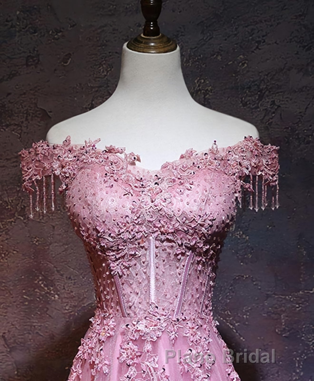 Burgundy Tulle Lace Off Shoulder Long Formal Prom Dresses, Burgundy Lace Evening Dresses