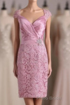 Two-Piece Pink Backless Mother of the Bride Dresses
