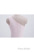 Short Pink One Shoulder Chiffon Homecoming Dresses