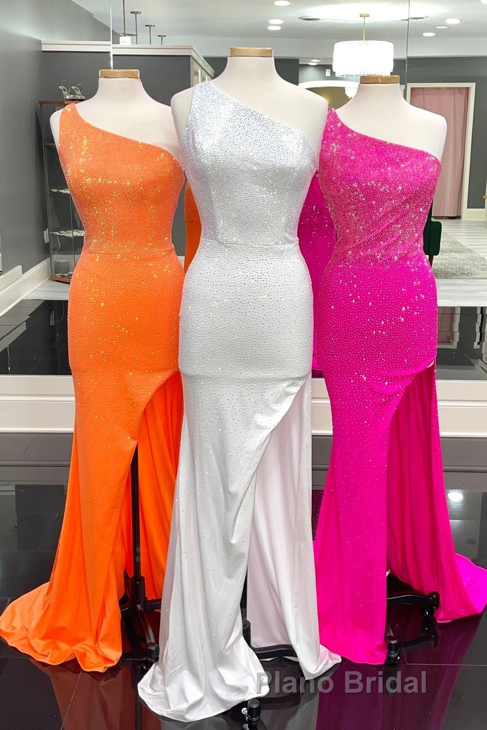 One Shoulder Mermaid Royal Blue Long Prom Dresses Secondary image