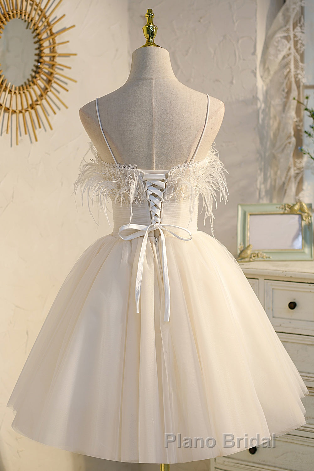 Chic Sleeveless Spaghetti Straps Tulle Princess Homecoming Dresses Secondary image