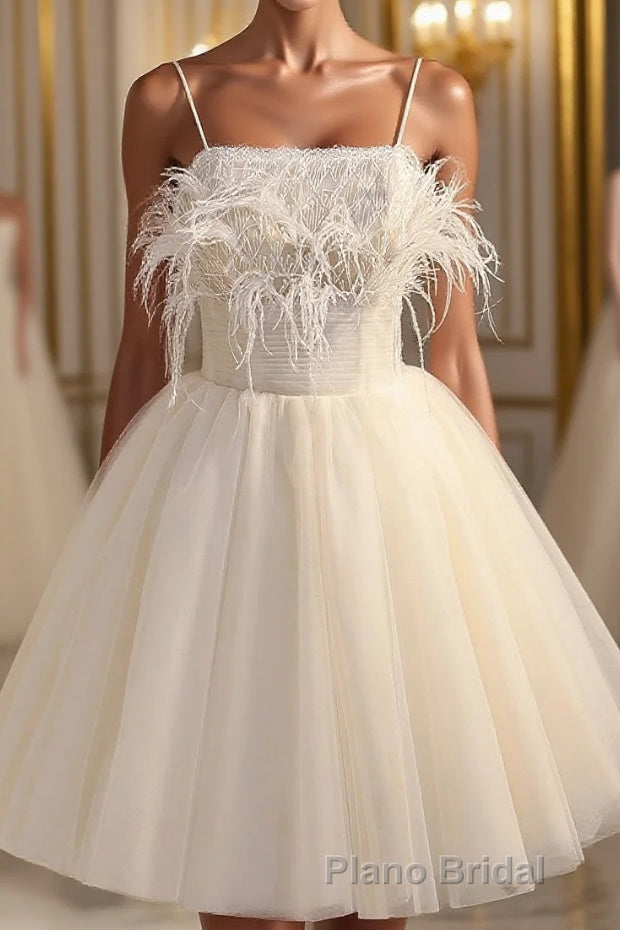 Chic Sleeveless Spaghetti Straps Tulle Princess Homecoming Dresses Main image