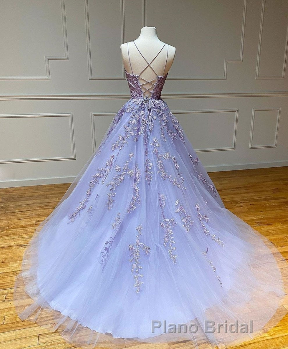 Cute Round Neck Tulle Short Formal Prom Dresses, Tulle Homecoming Dresses
