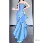 Fishtail Prom Dress French Style Straps Evening Dress