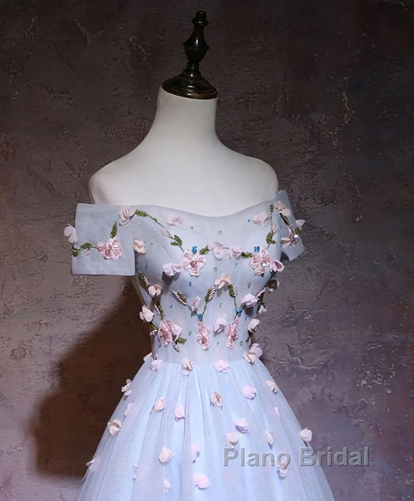 Cute Gray Blue Tulle Short Formal Prom Dress, Gray Homecoming Dress