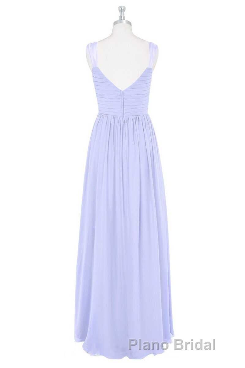 Lavender Chiffon V-Neck Backless Long Bridesmaid Dresses Secondary image