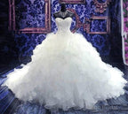 Sweetheart Beaded Multilayer Wedding Dresses