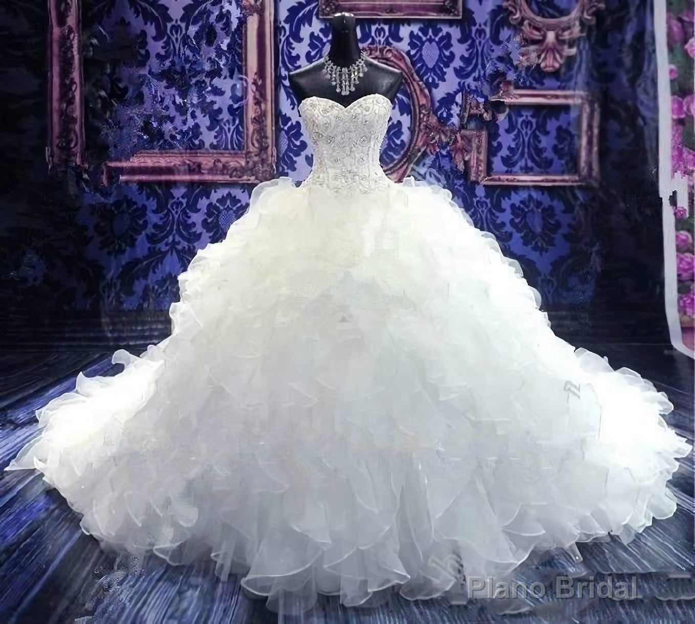 Sweetheart Beaded Multilayer Wedding Dresses