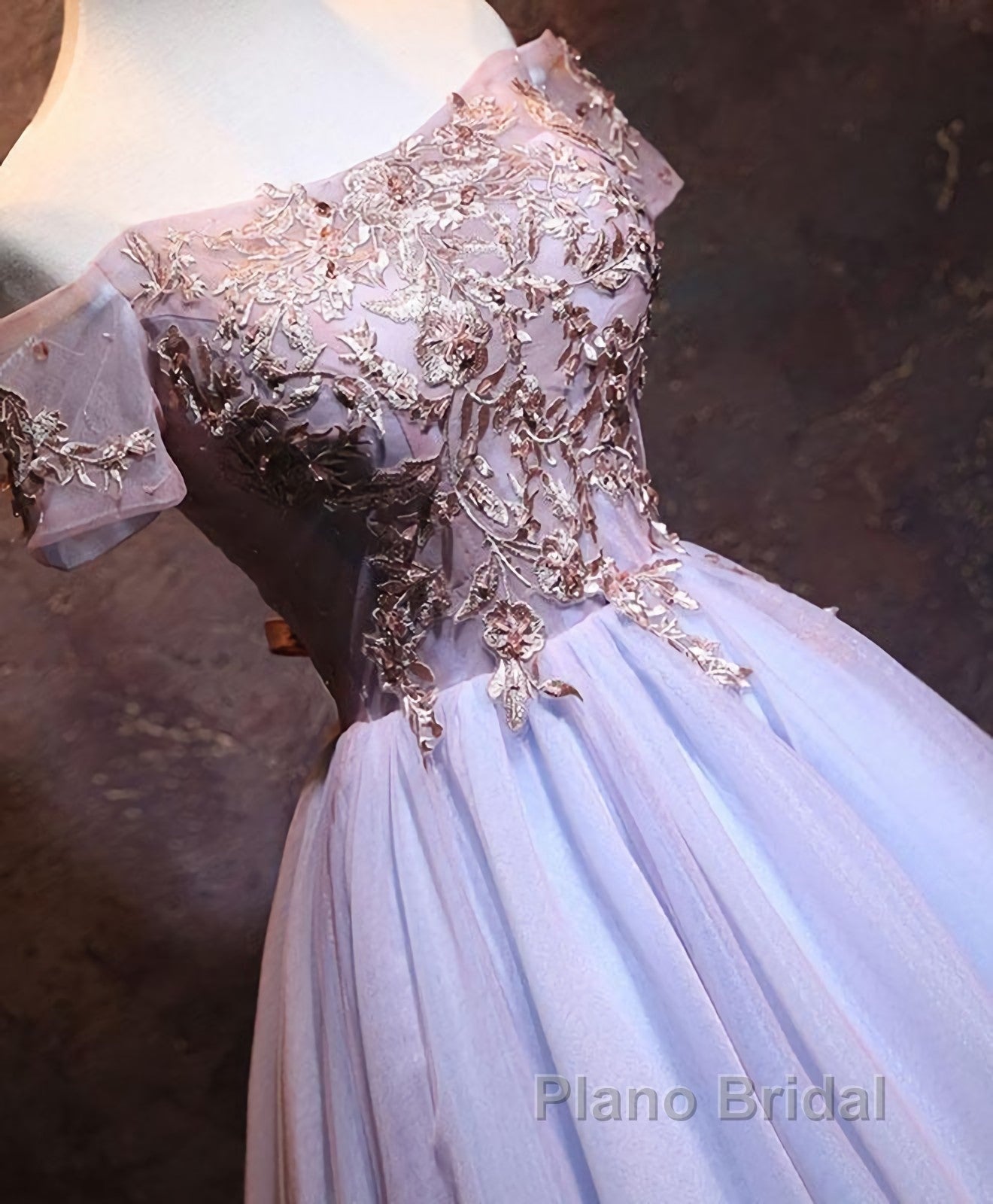 Cute Lace Applique Tulle Short Formal Prom Dress, Homecoming Dress