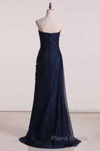 Formal Prom Dresses A Line Elegant Chiffon With Ruffles Long Evening Dresses
