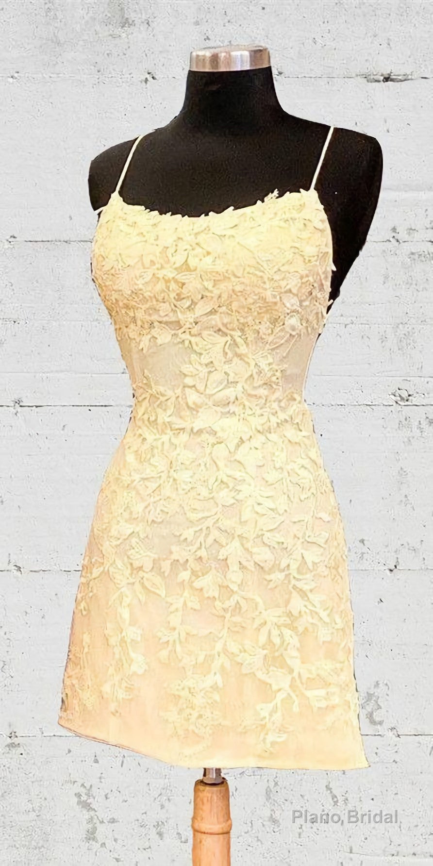 Free Shipping Short Yellow Prom Dress, 5925 Main image