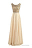 Floor-Length/Long A-Line/Princess Beading Floor-Length/Long Chiffon Prom Dresses