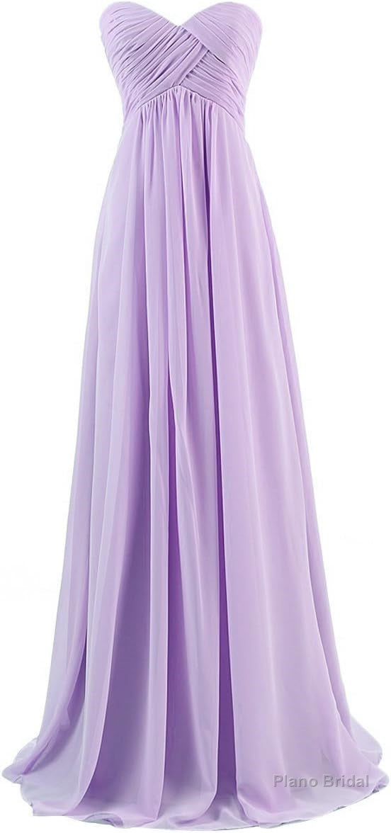 Sweetheart Bridesmaid Chiffon Prom Dress Long Evening Gown Secondary image
