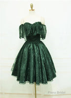 A Line Lace Short Prom Dress Formal Homecoming Dress, 6229